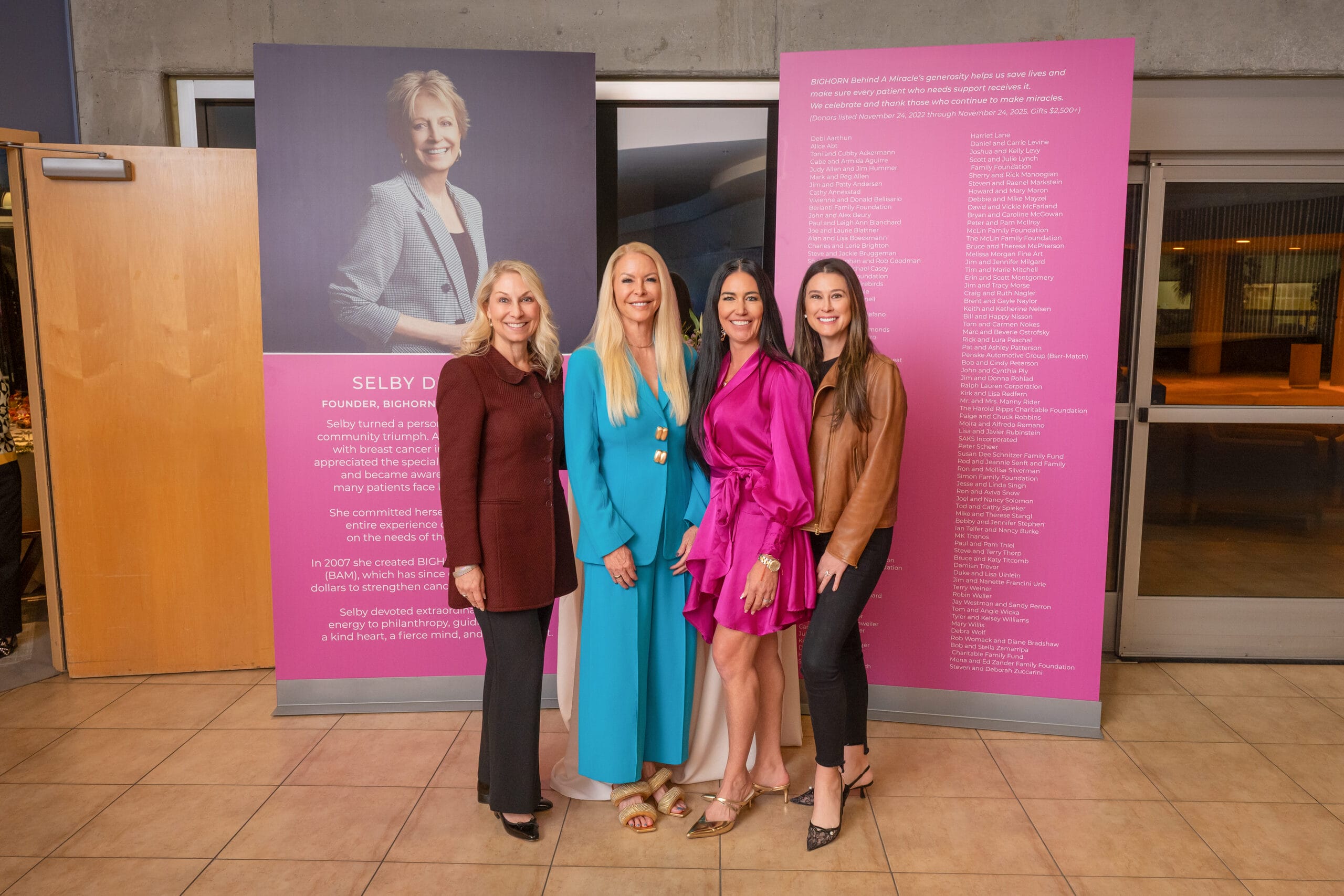 BIGHORN BAM supporters at the Eisenhower Health donor wall honouring founder Selby